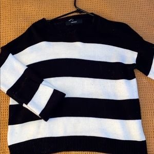 Black and white striped sweater